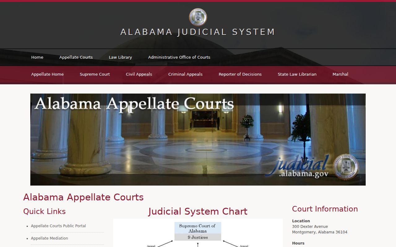 Autauga County court docket within the Alabama court hierarchy