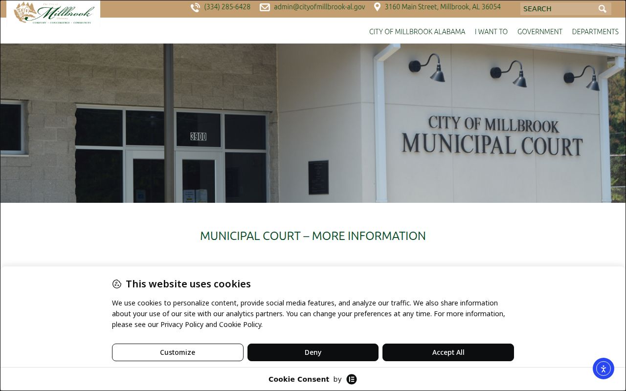 Millbrook court docket plea and payment instructions